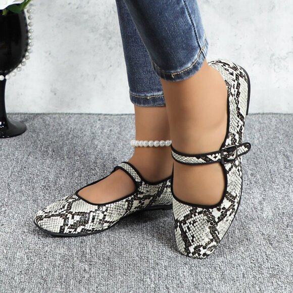 Cushioned Insole Classic Mary Jane Ballet Flat Adjustable Ankle Strap - Picture 3 of 11